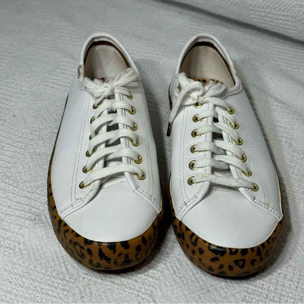 Keds Womens Kickstart Foxing Leopard Sneakers Shoes Casual - Brown, White Size 7